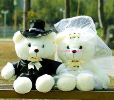 厂家批发新款婚庆娃娃压床娃娃 婚庆娃娃 婚庆熊 结婚泰迪熊 一对